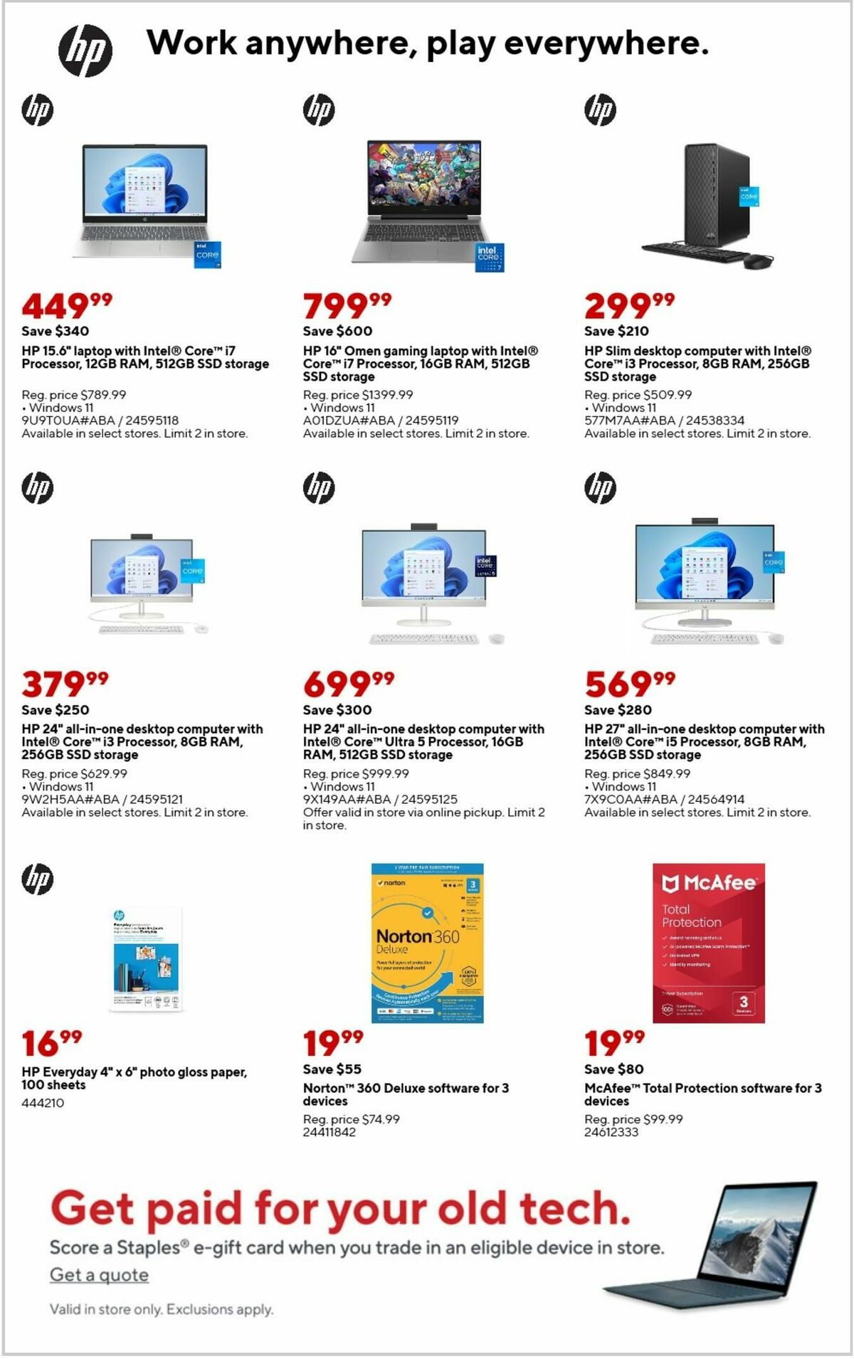 Staples Weekly Ad from December 8