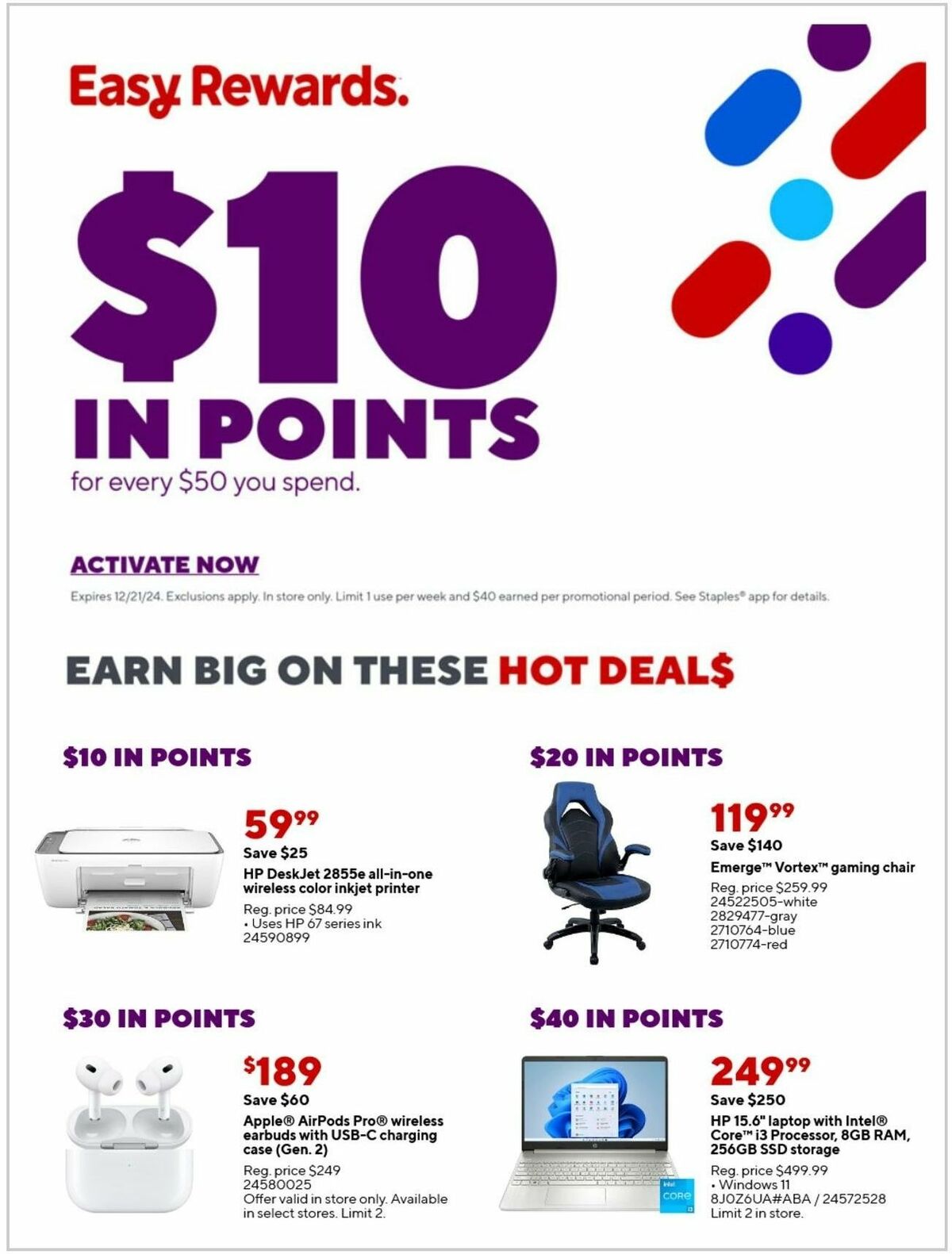 Staples Weekly Ad from December 15