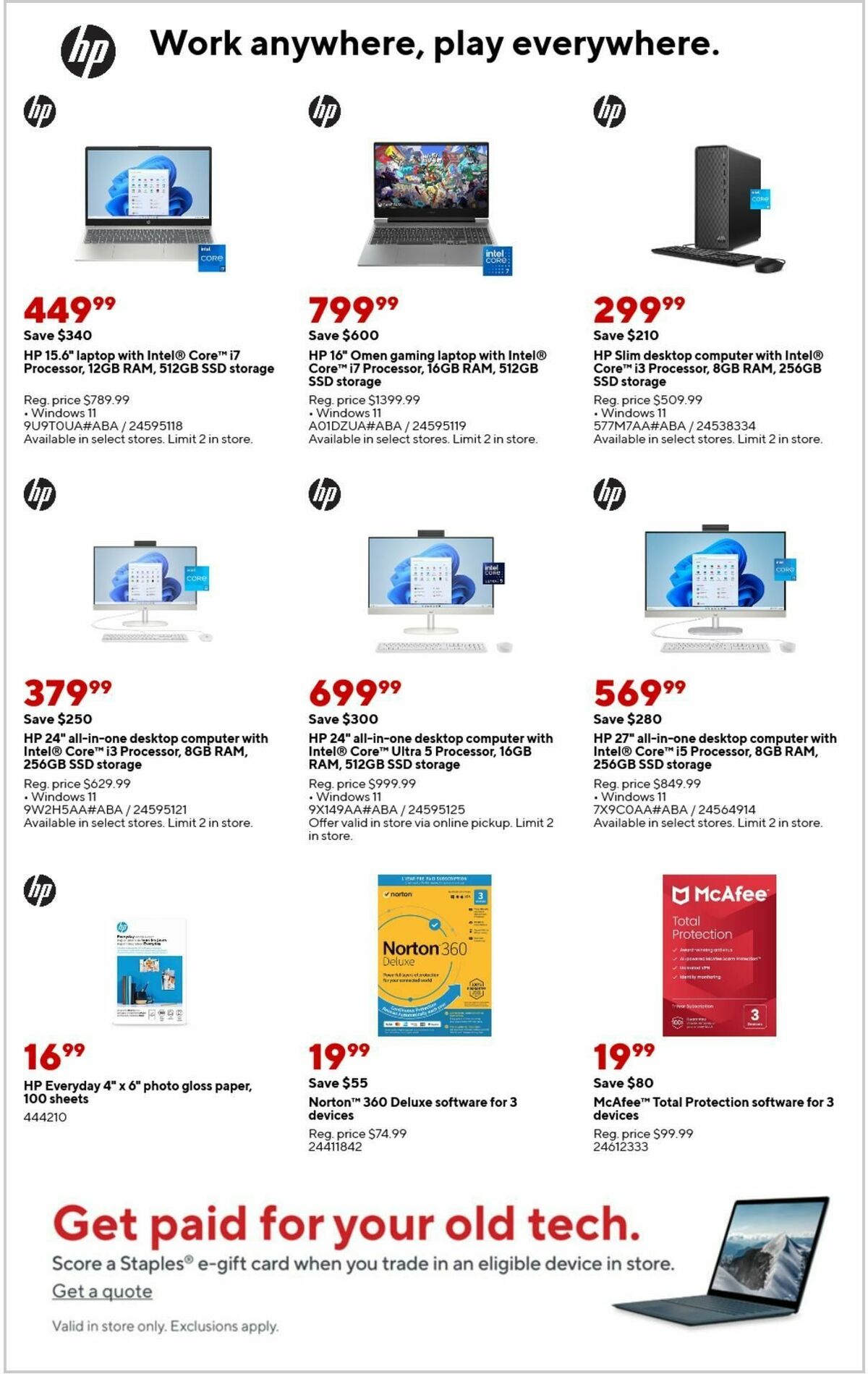 Staples Weekly Ad from December 15