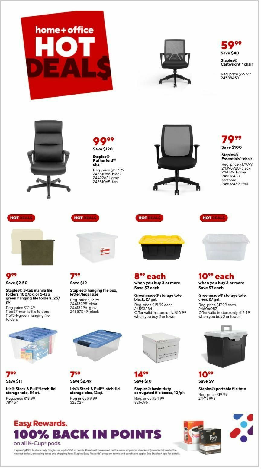 Staples Weekly Ad from December 29