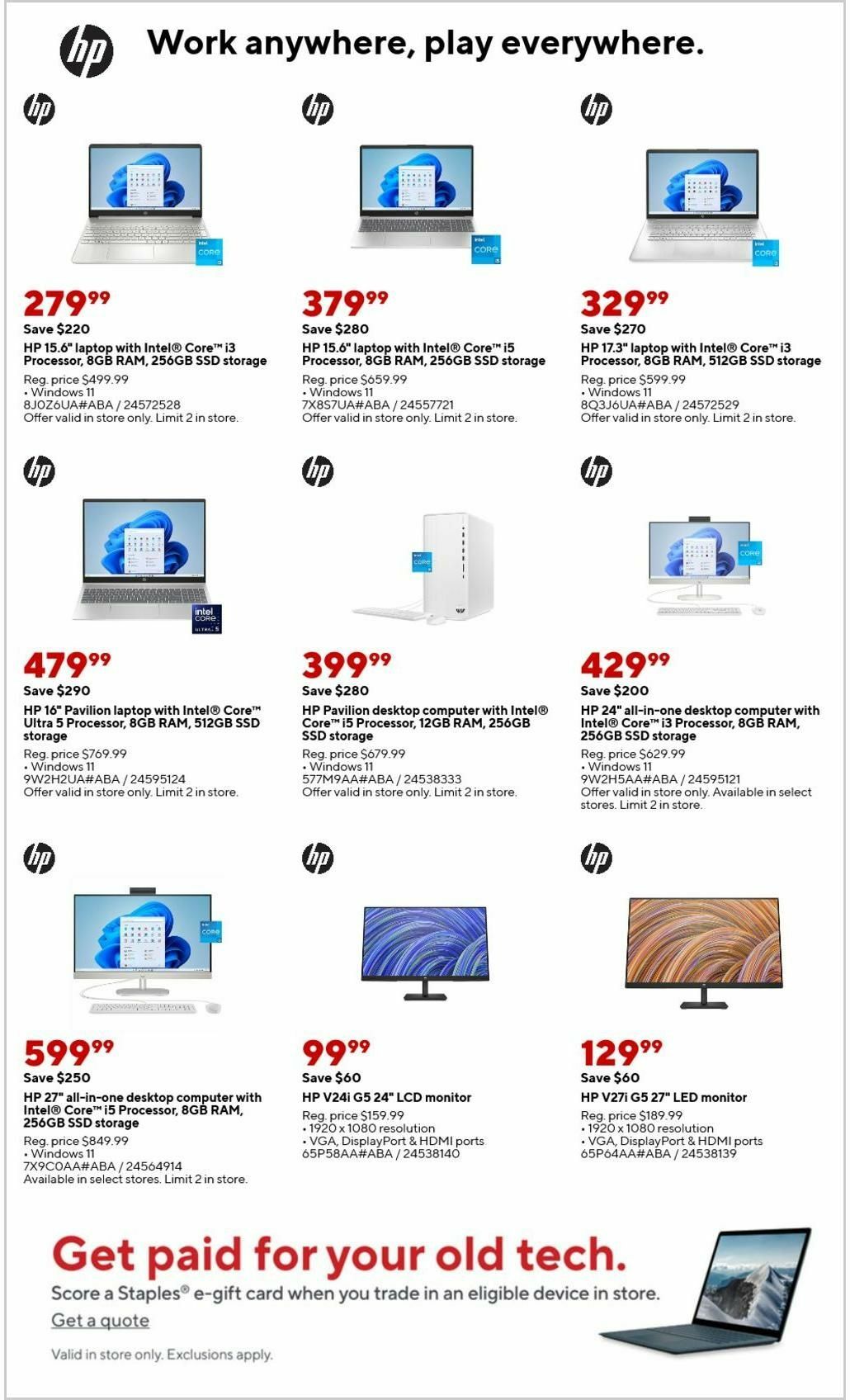 Staples Weekly Ad from January 12