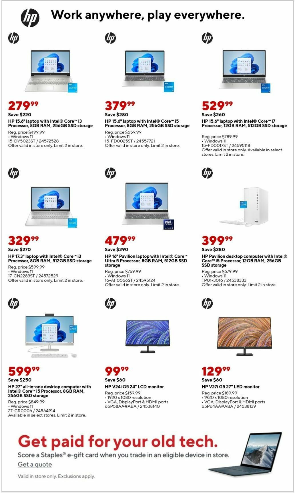 Staples Weekly Ad from January 19