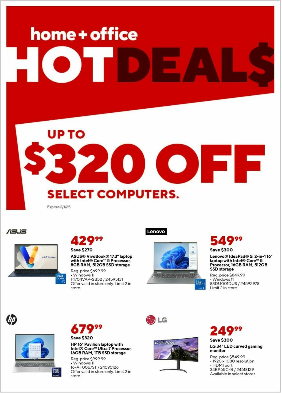 Staples Weekly Ad from January 26