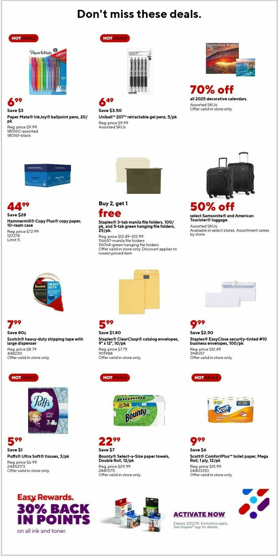 Staples Weekly Ad from March 16