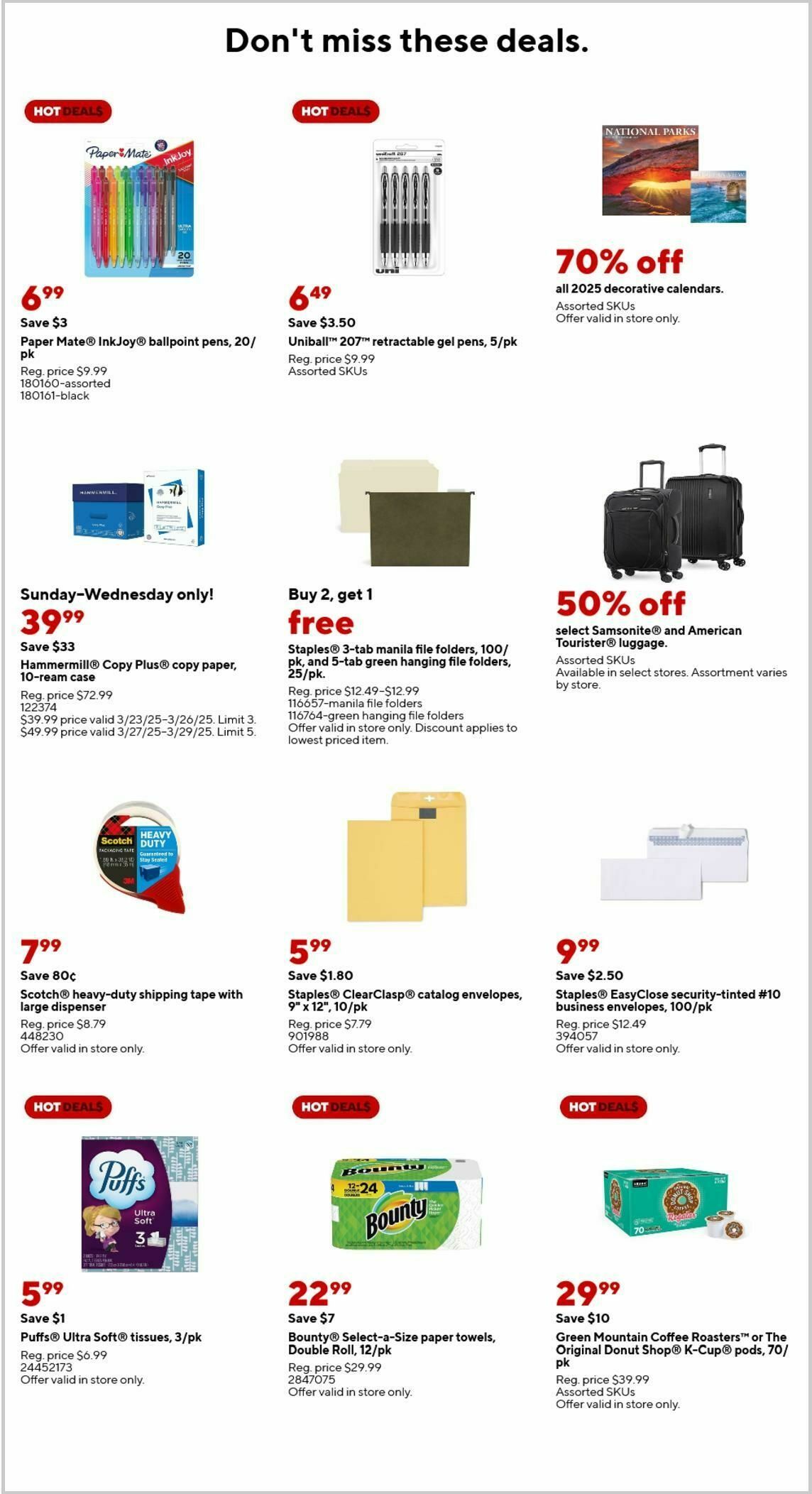 Staples Weekly Ad from March 23