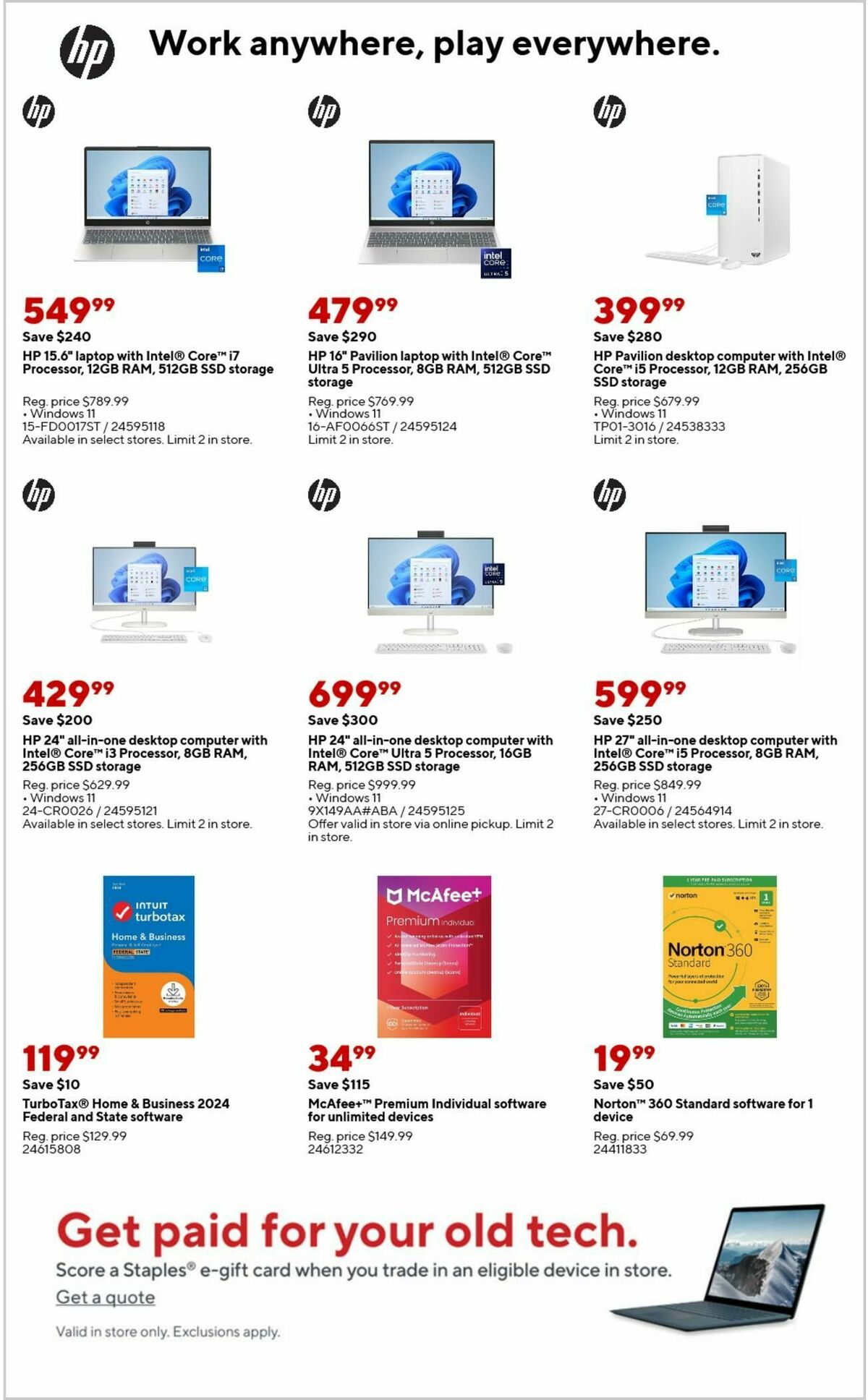 Staples Weekly Ad from March 23