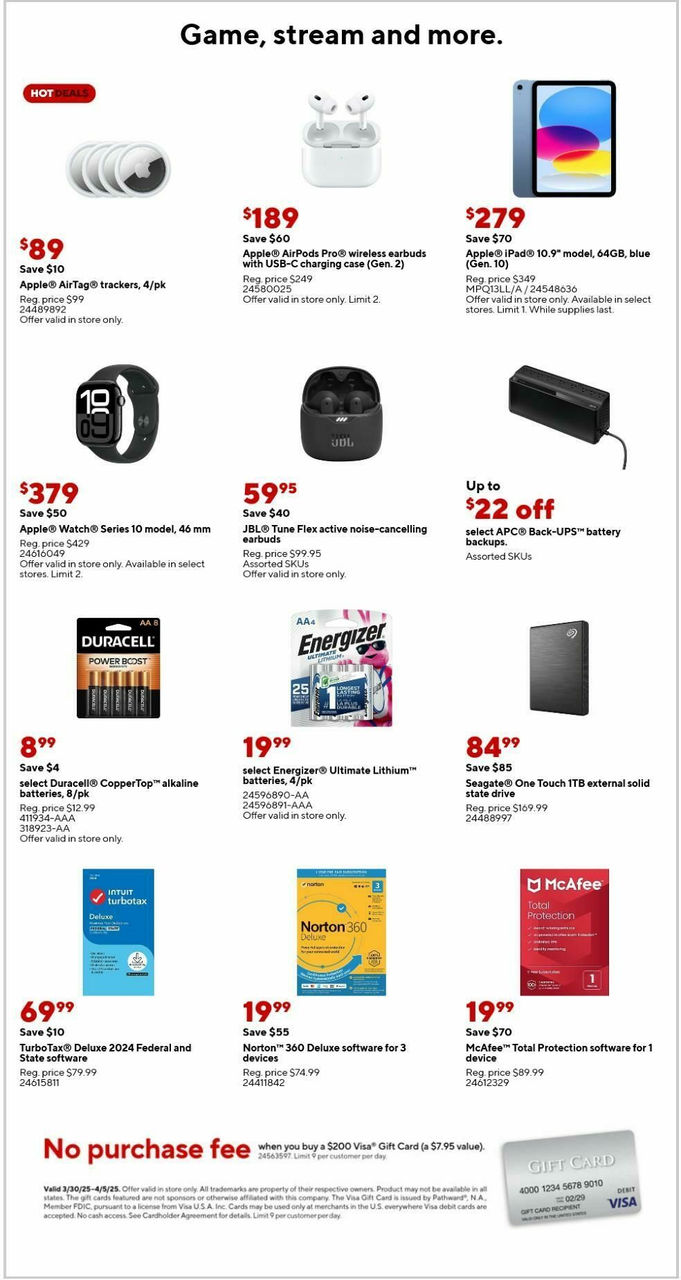 Staples Weekly Ad from March 30