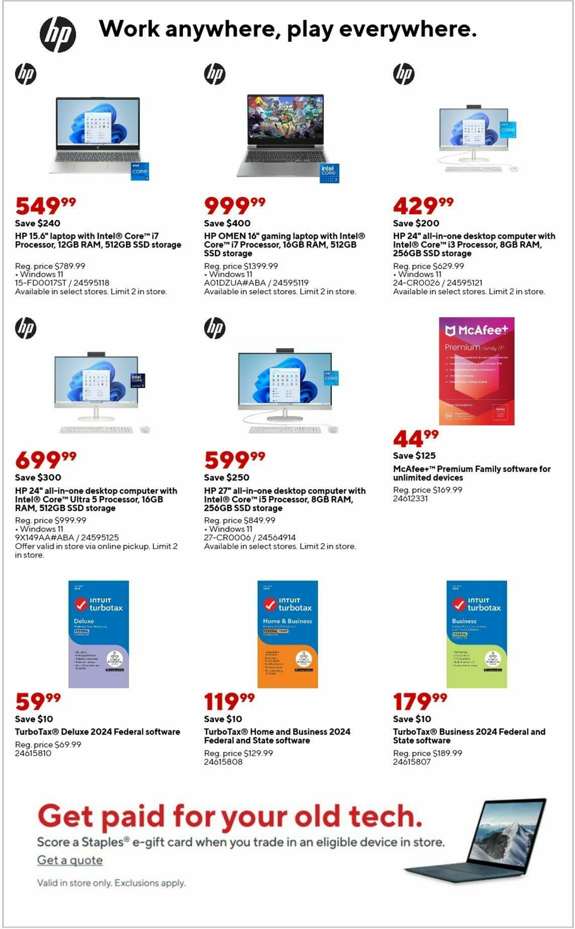 Staples Weekly Ad from March 30