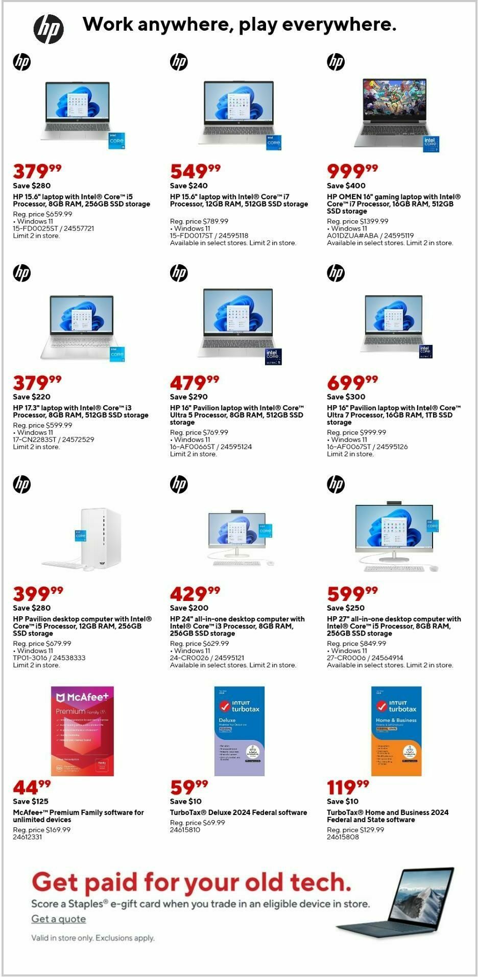 Staples Weekly Ad from April 6