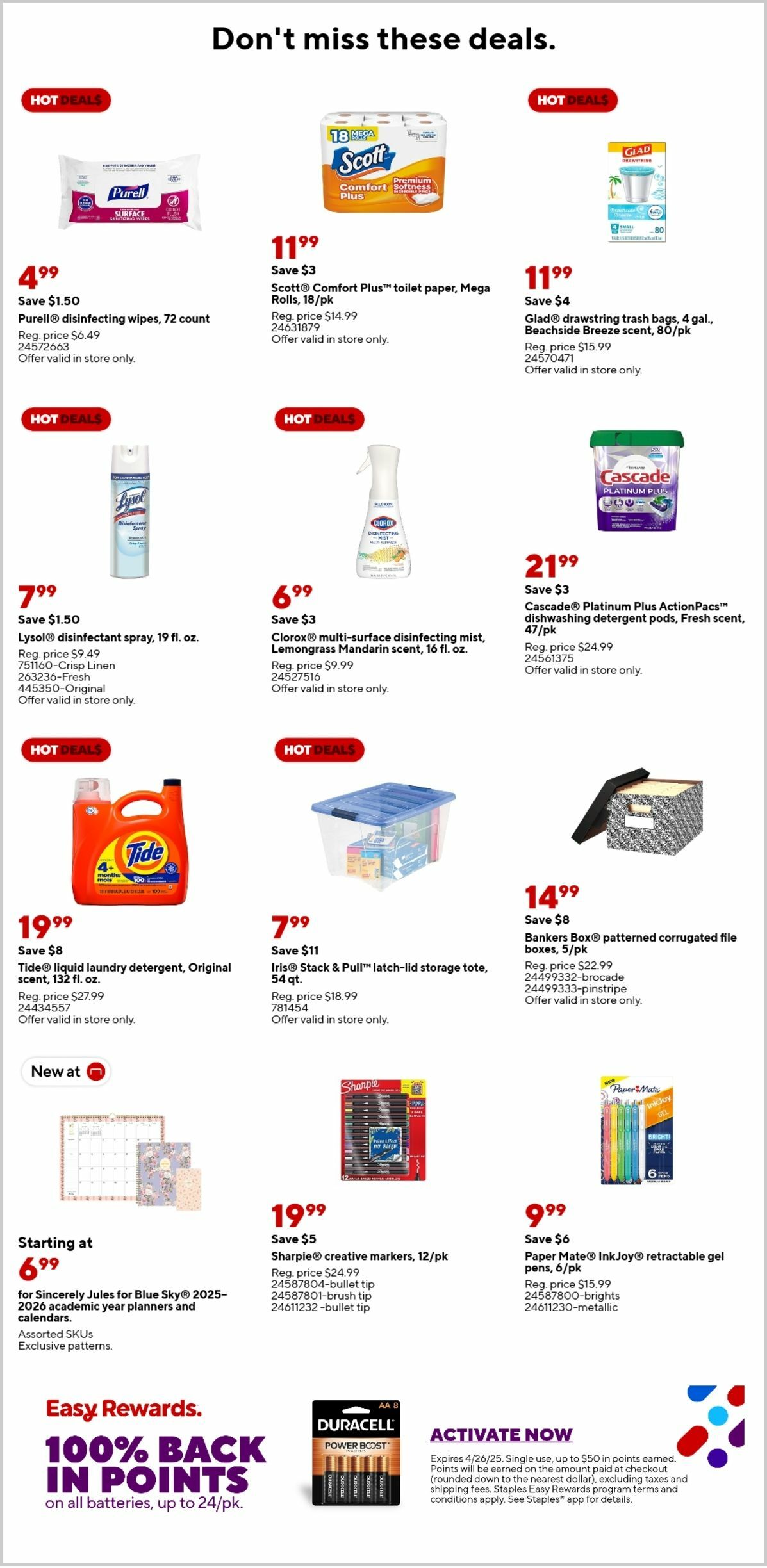 Staples Weekly Ad from April 20