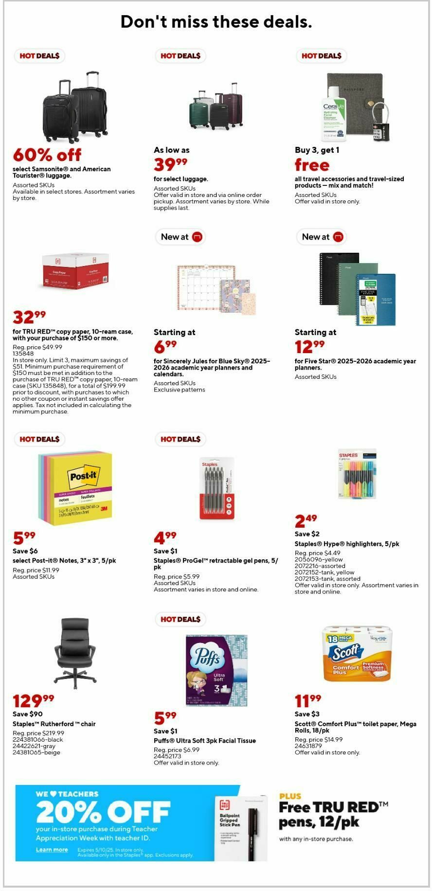 Staples Weekly Ad from May 4