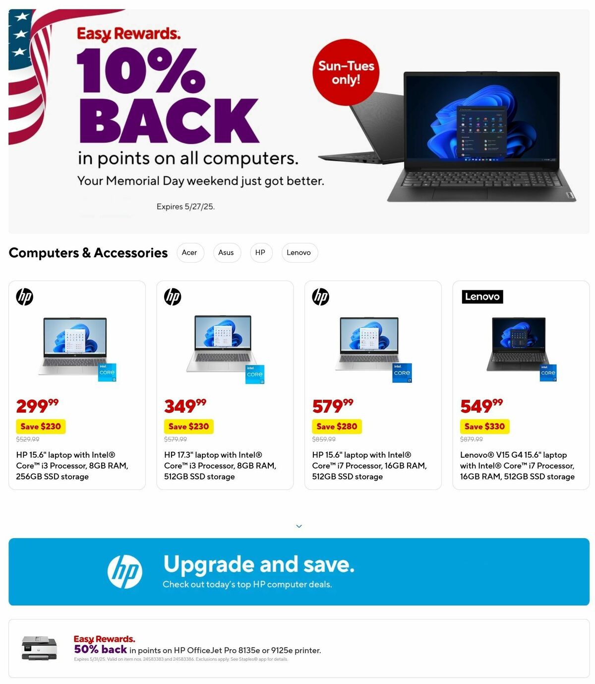 Staples Weekly Ad from May 25