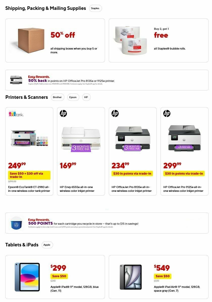 Staples Weekly Ad from June 29