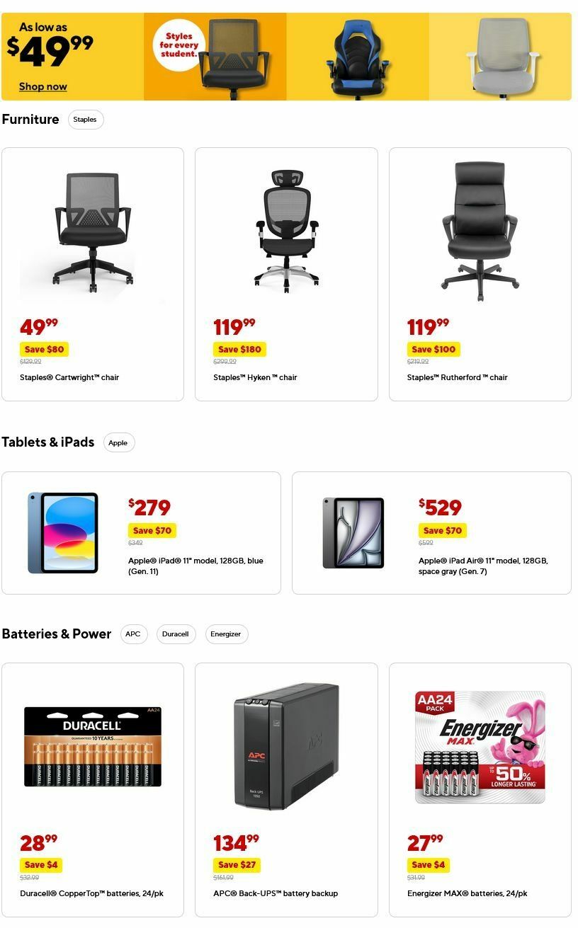 Staples Weekly Ad from July 6