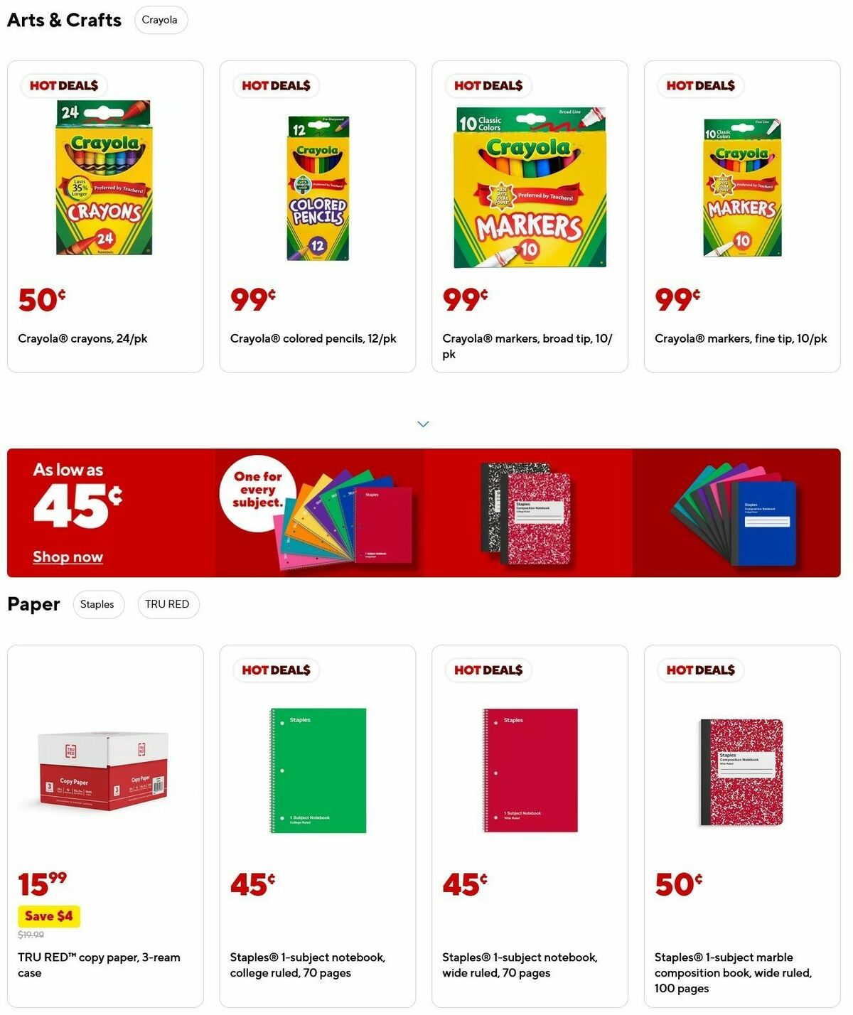 Staples Weekly Ad from July 13