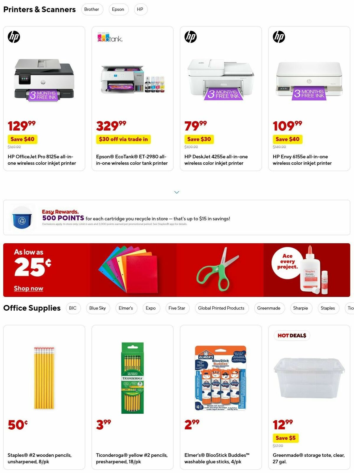 Staples Weekly Ad from July 13