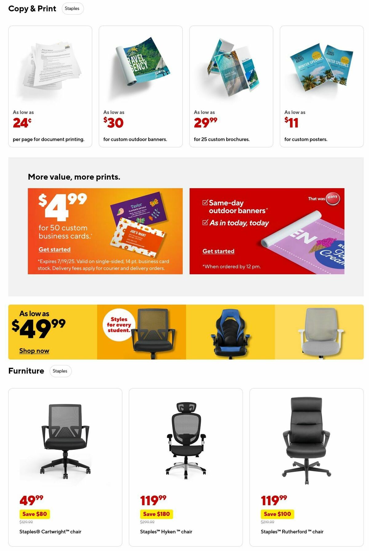 Staples Weekly Ad from July 13