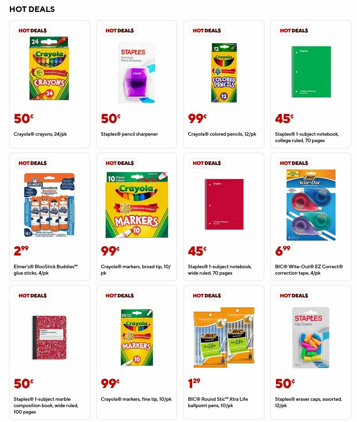 Staples Weekly Ad from July 20