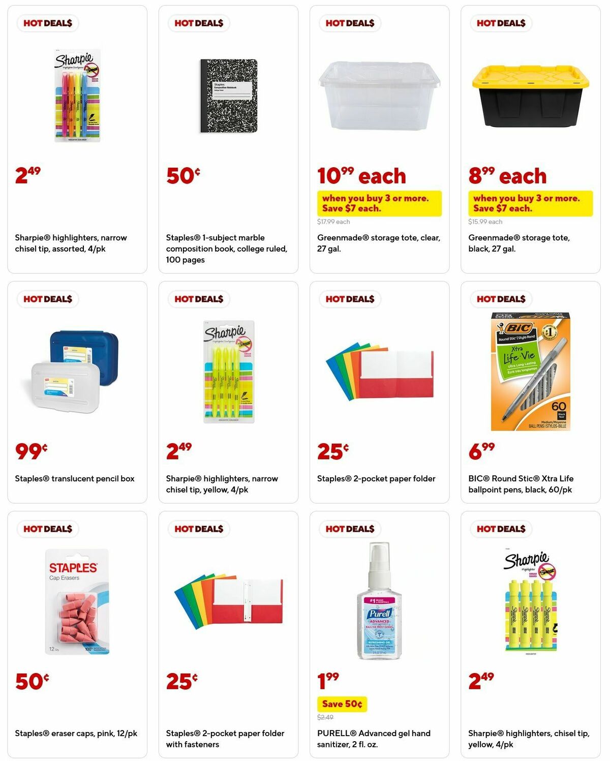 Staples Weekly Ad from July 20