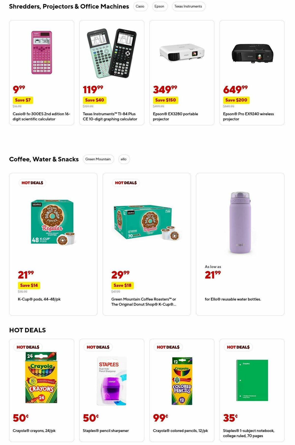 Staples Weekly Ad from July 27