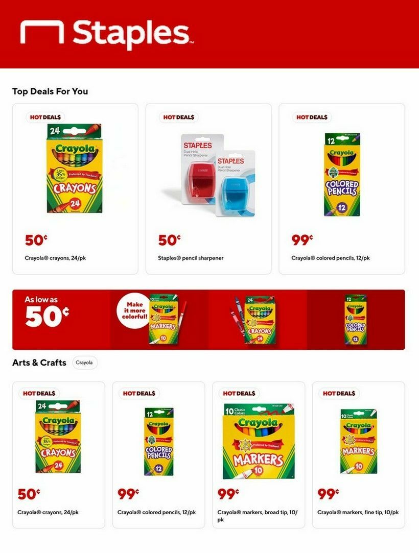 Staples Weekly Ad from August 3