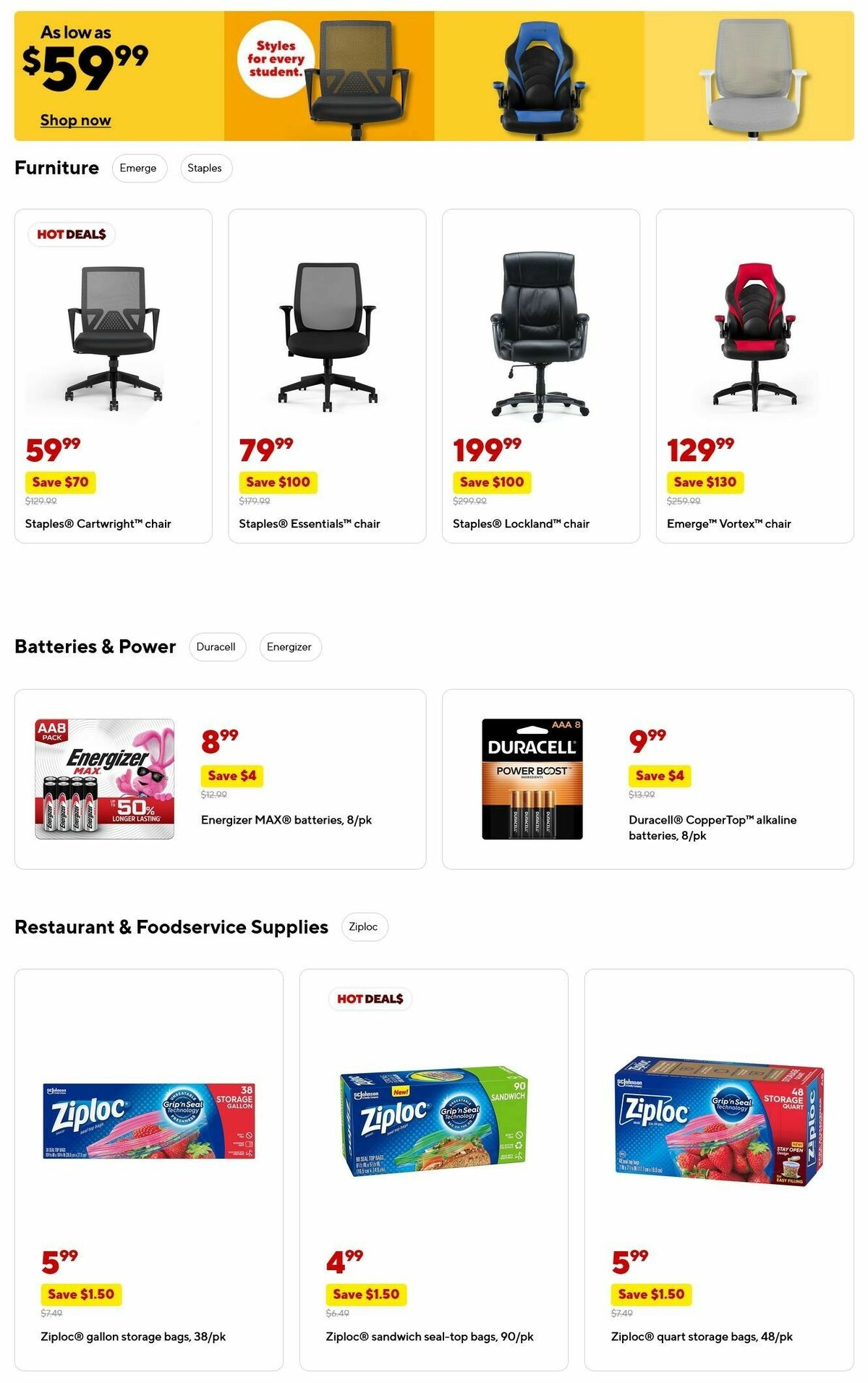 Staples Weekly Ad from August 10