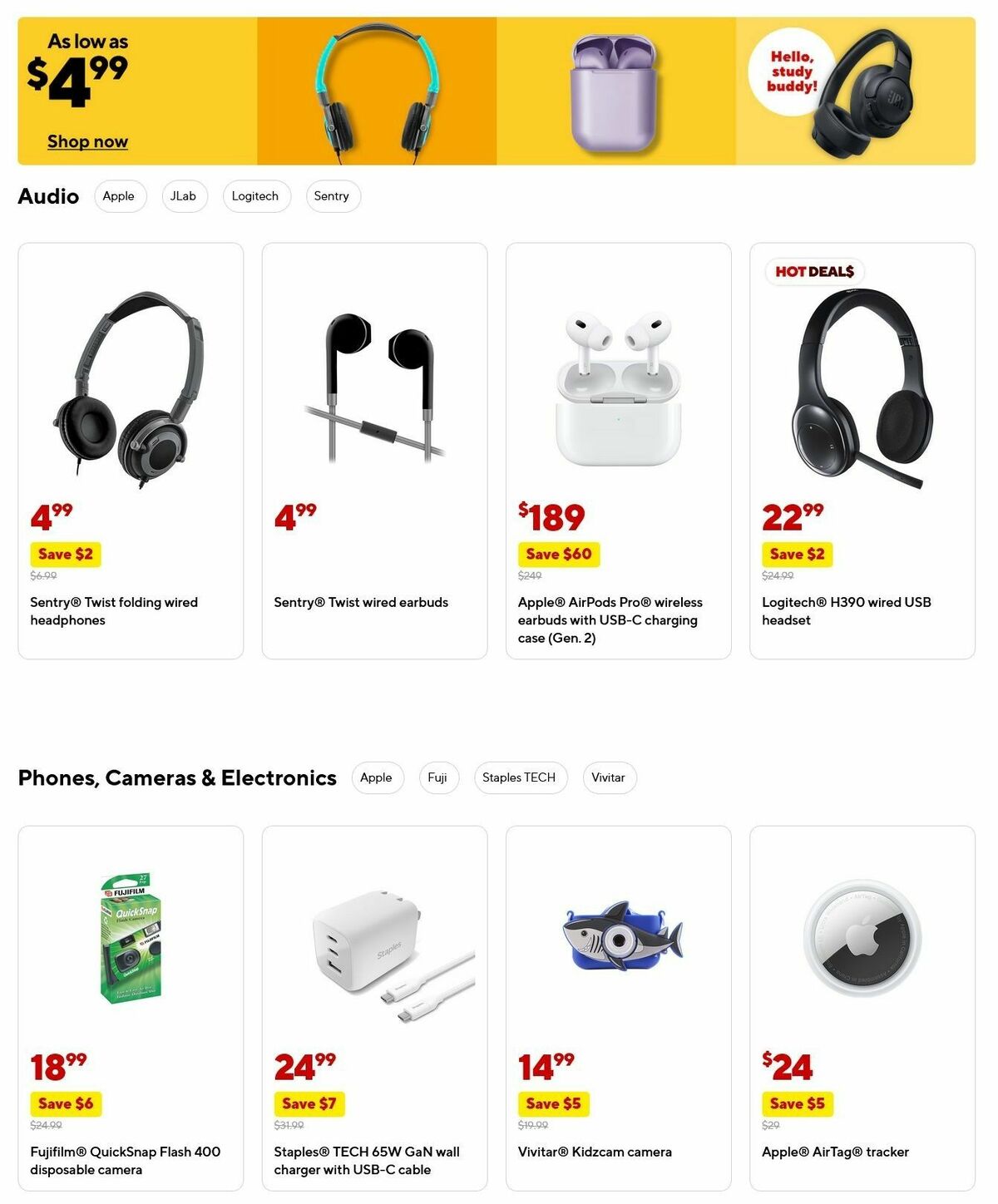 Staples Weekly Ad from August 10