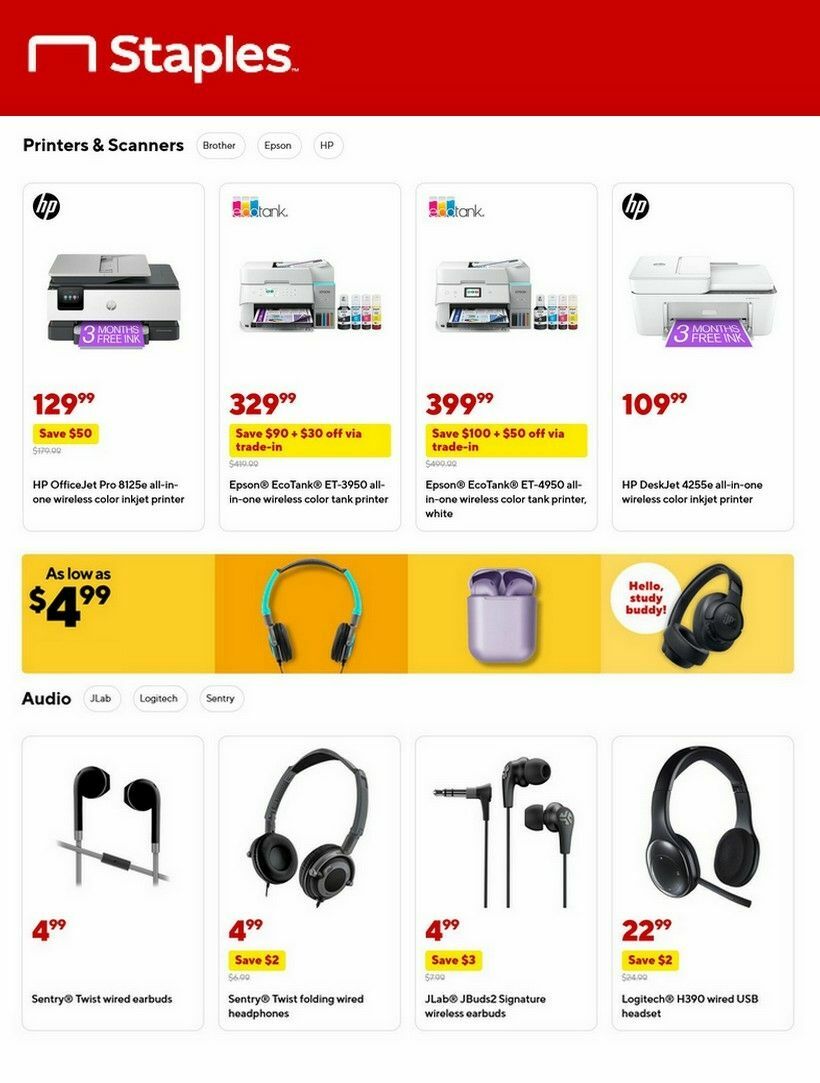 Staples Weekly Ad from September 7
