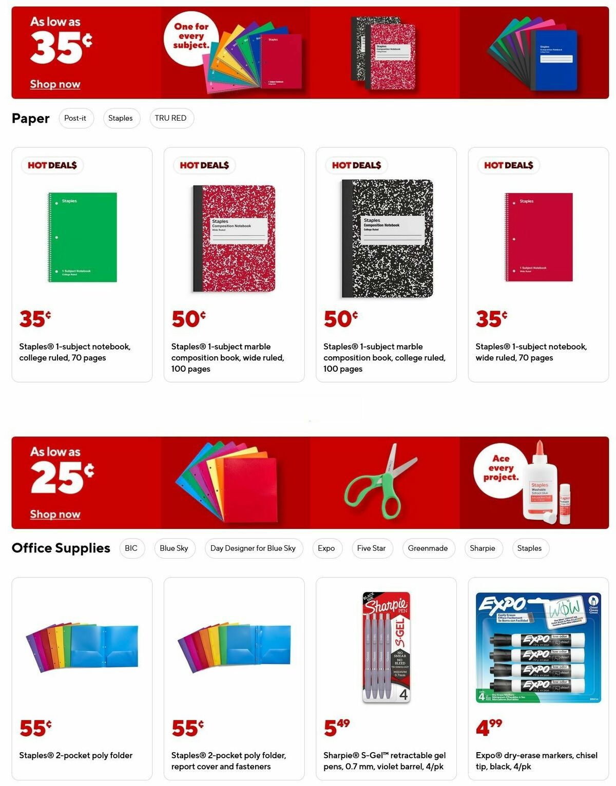 Staples Weekly Ad from September 7