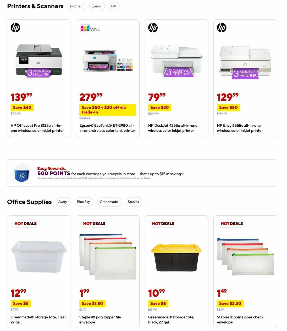 Staples Weekly Ad from September 21
