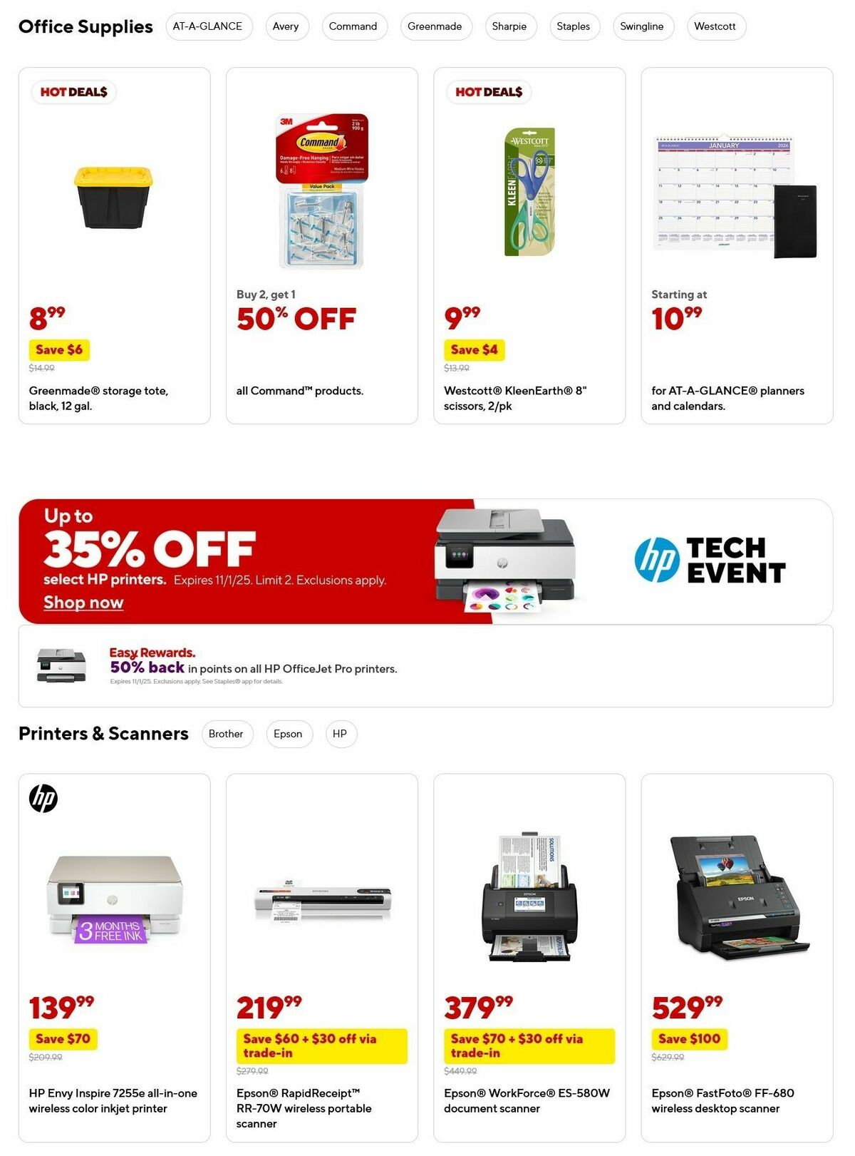 Staples Weekly Ad from September 28