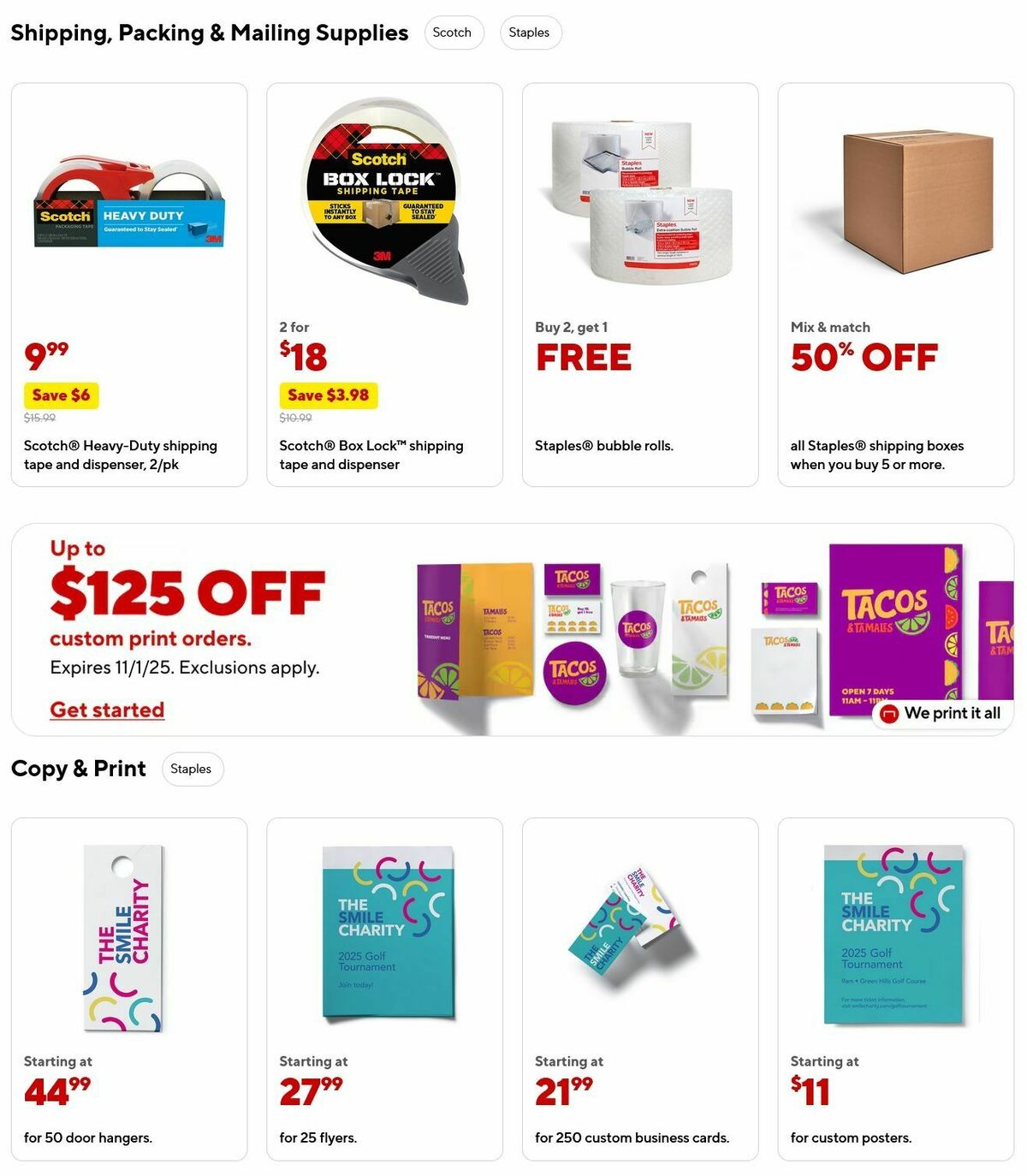 Staples Weekly Ad from September 28