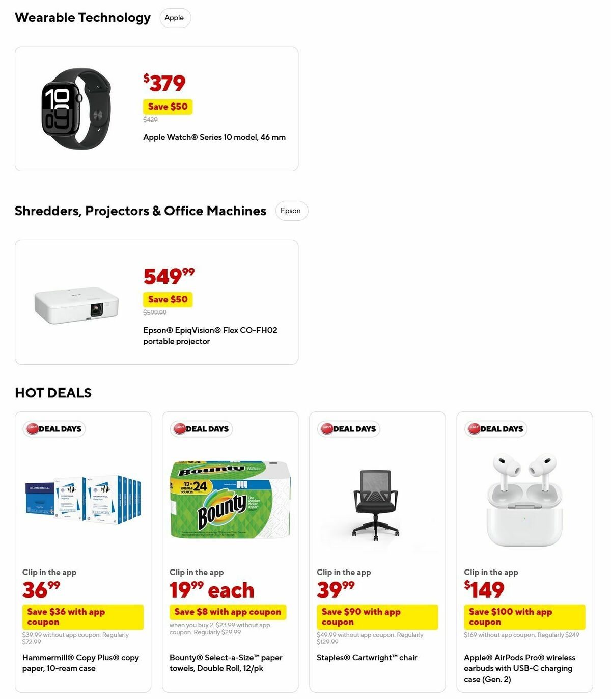 Staples Weekly Ad from October 5