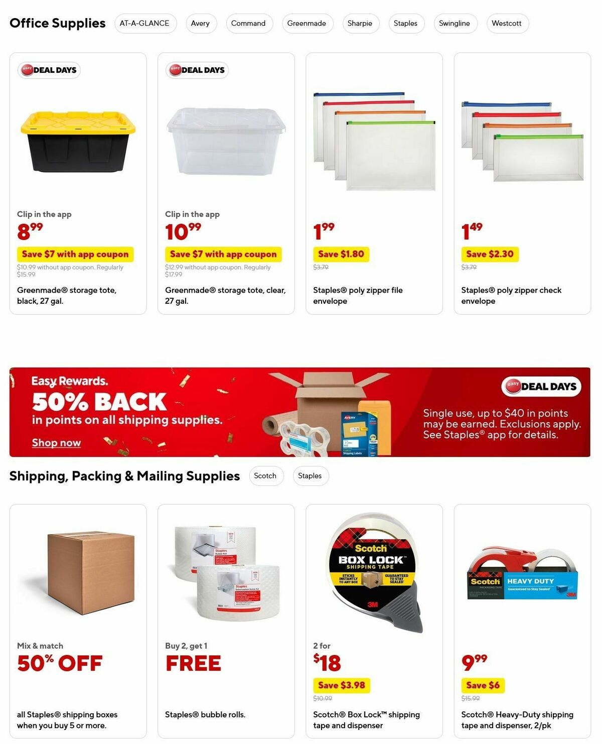 Staples Weekly Ad from October 5