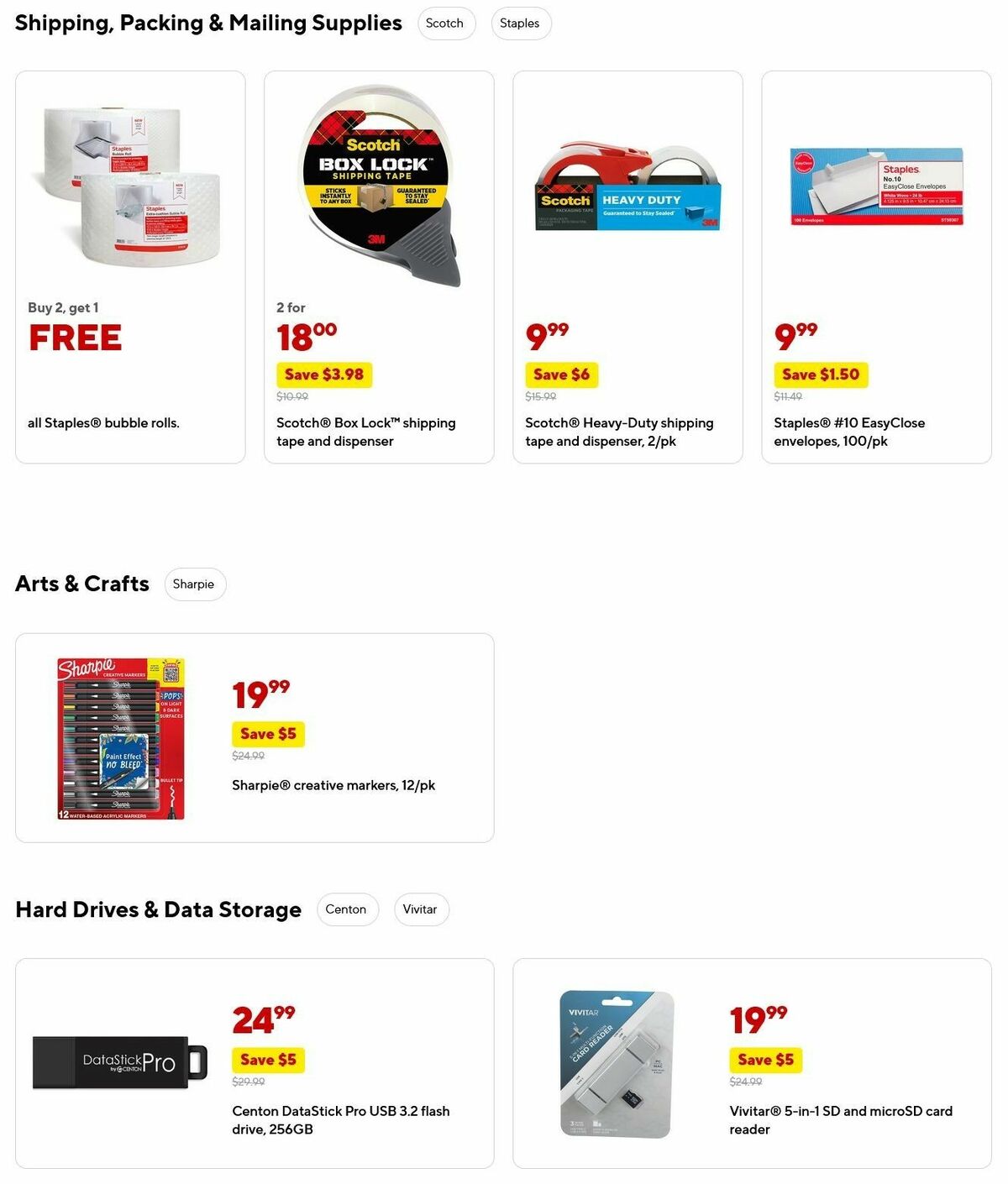 Staples Weekly Ad from October 12