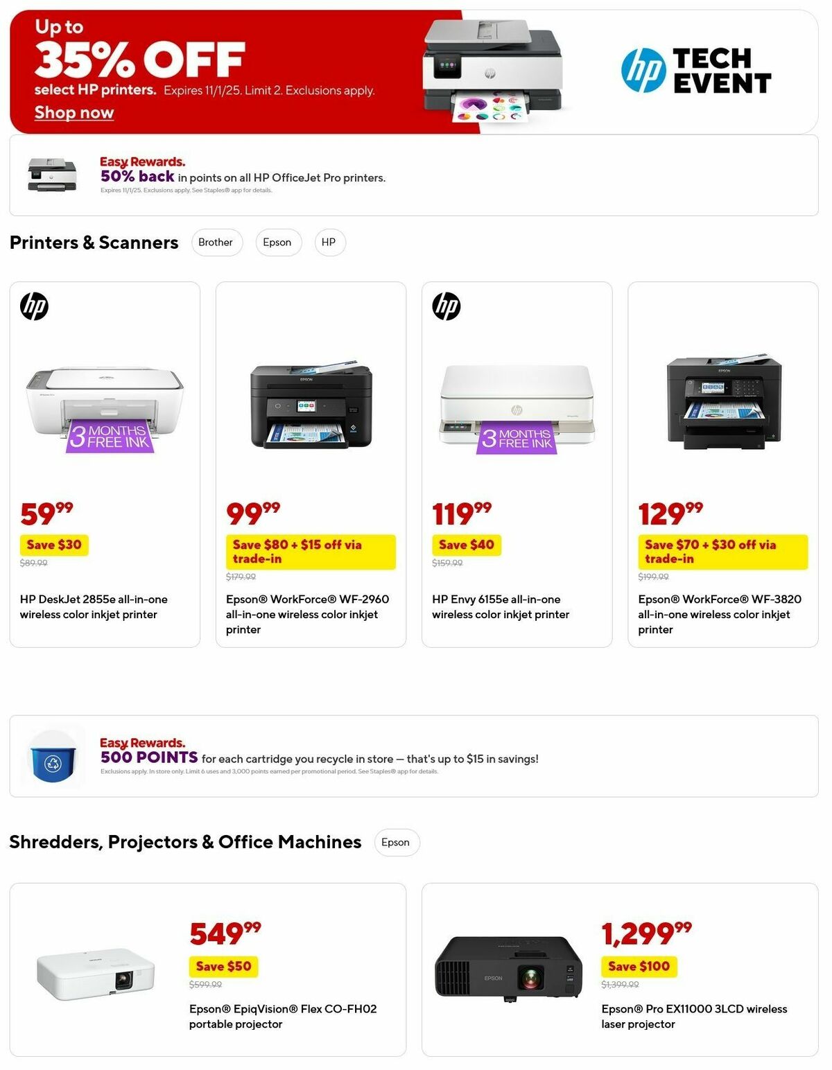 Staples Weekly Ad from October 19