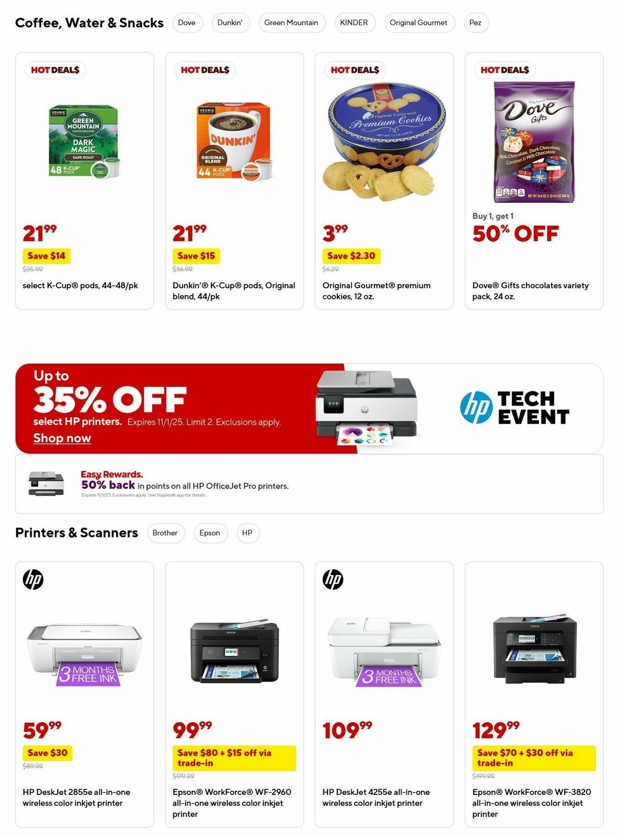 Staples Weekly Ad from October 26