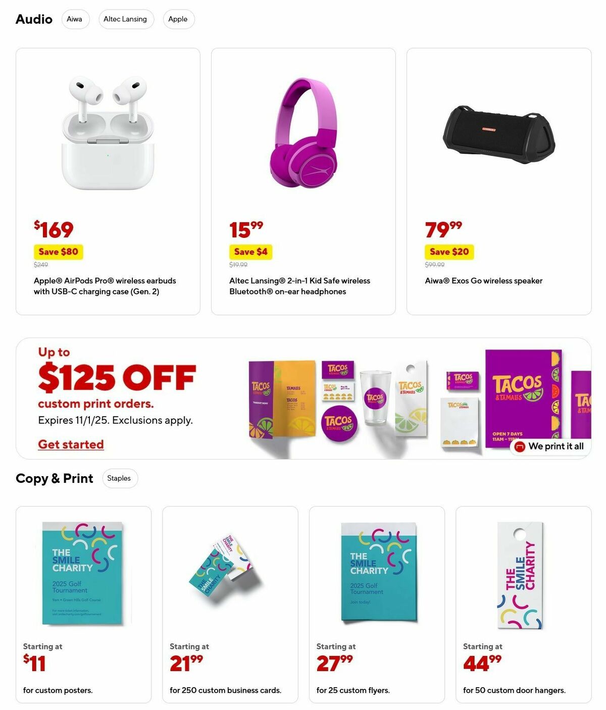 Staples Weekly Ad from October 26
