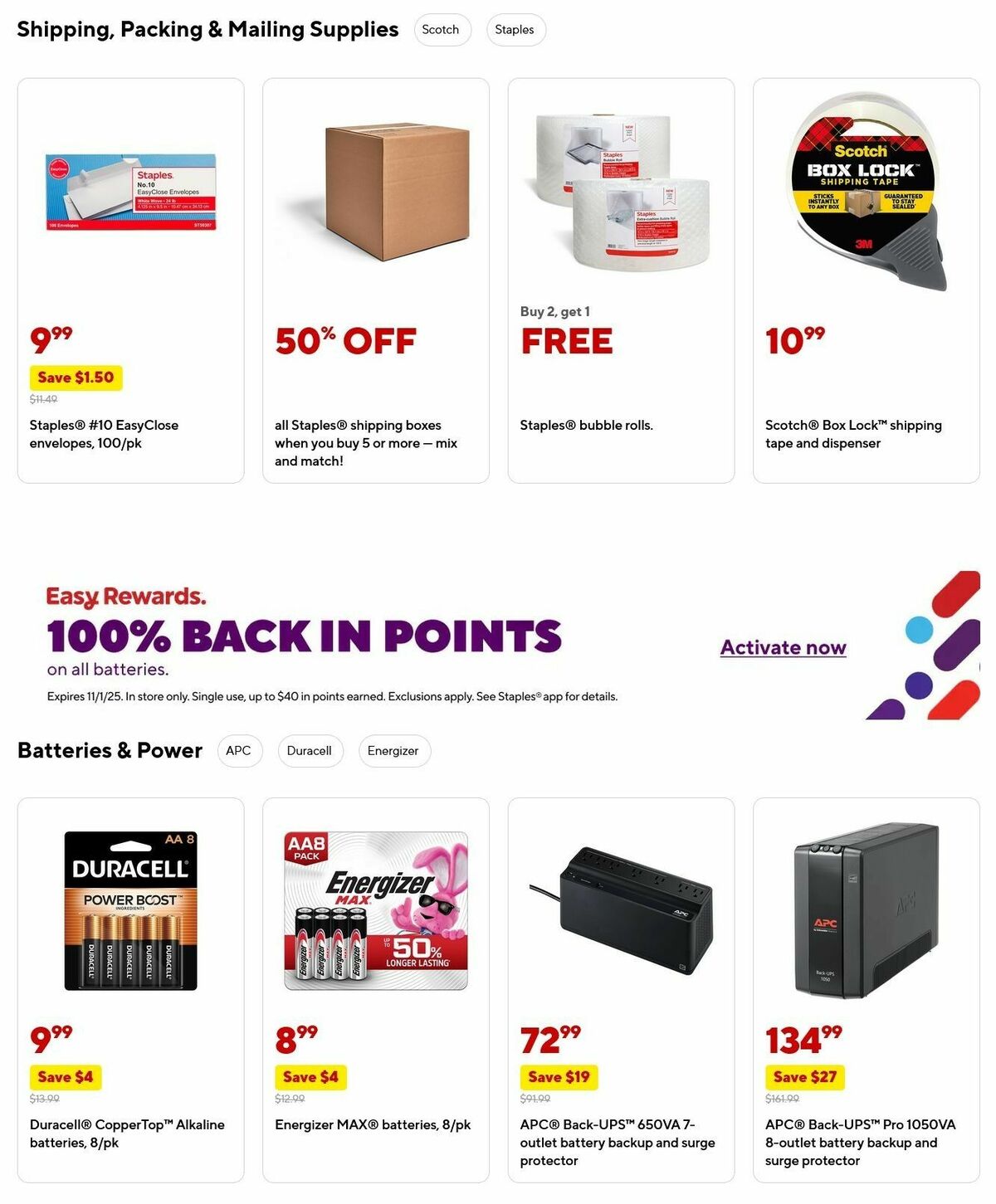 Staples Weekly Ad from October 26