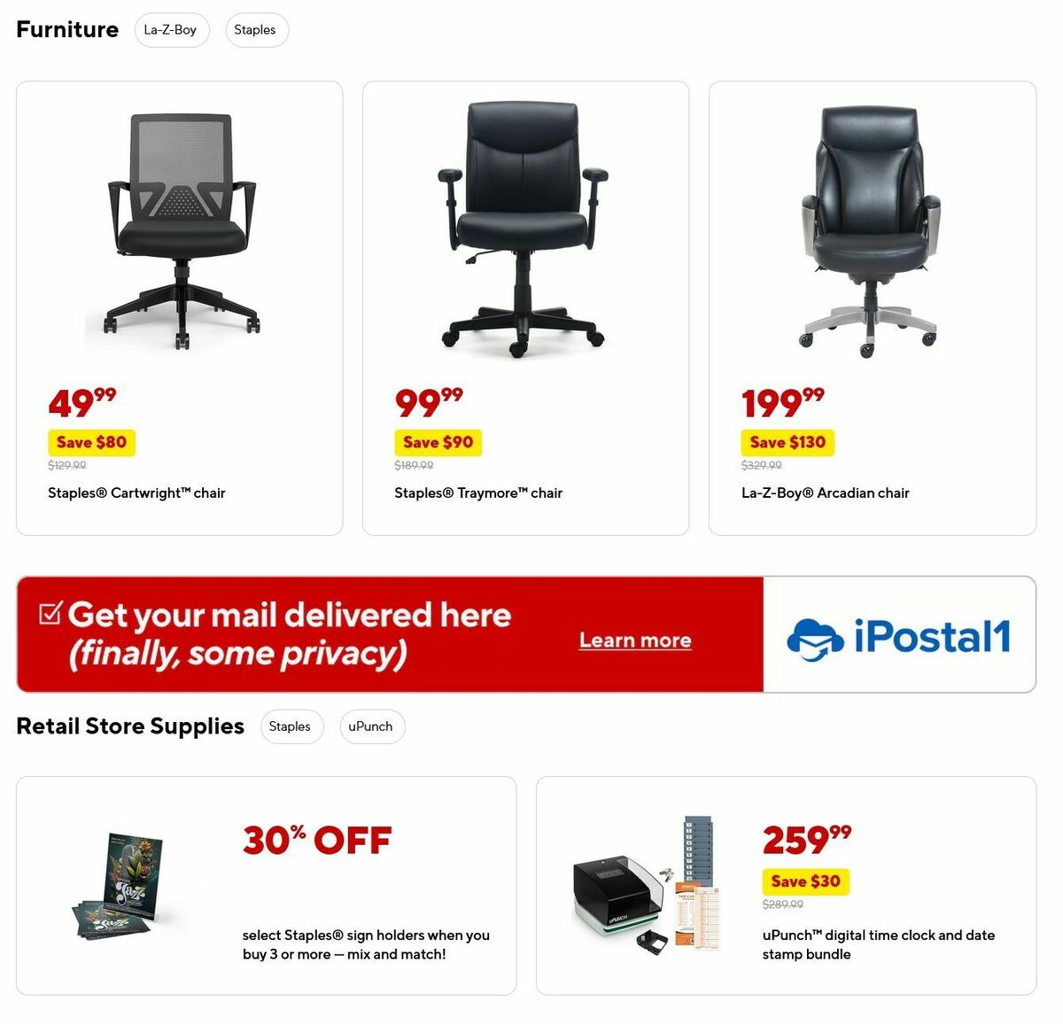 Staples Weekly Ad from November 2