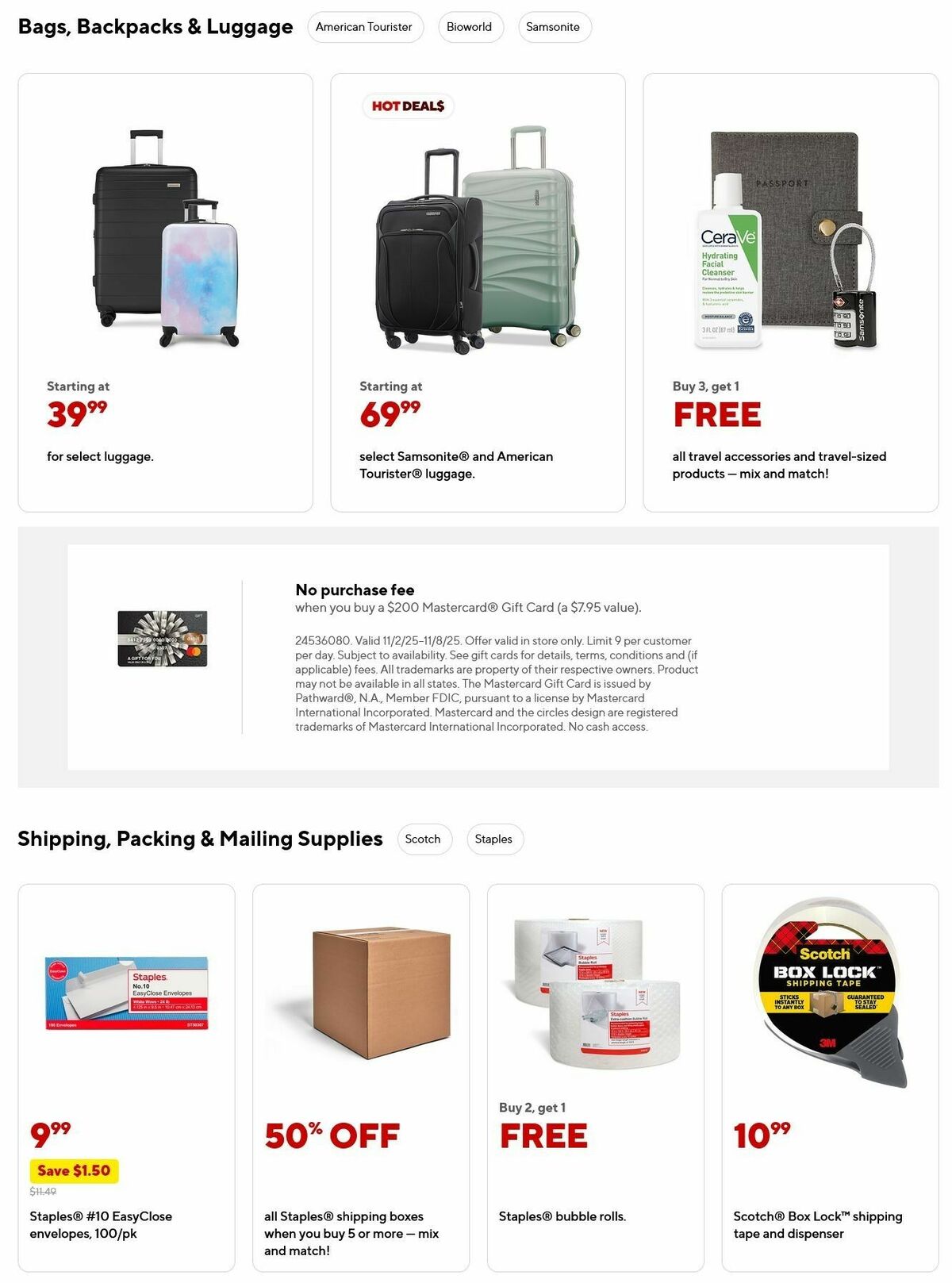 Staples Weekly Ad from November 2