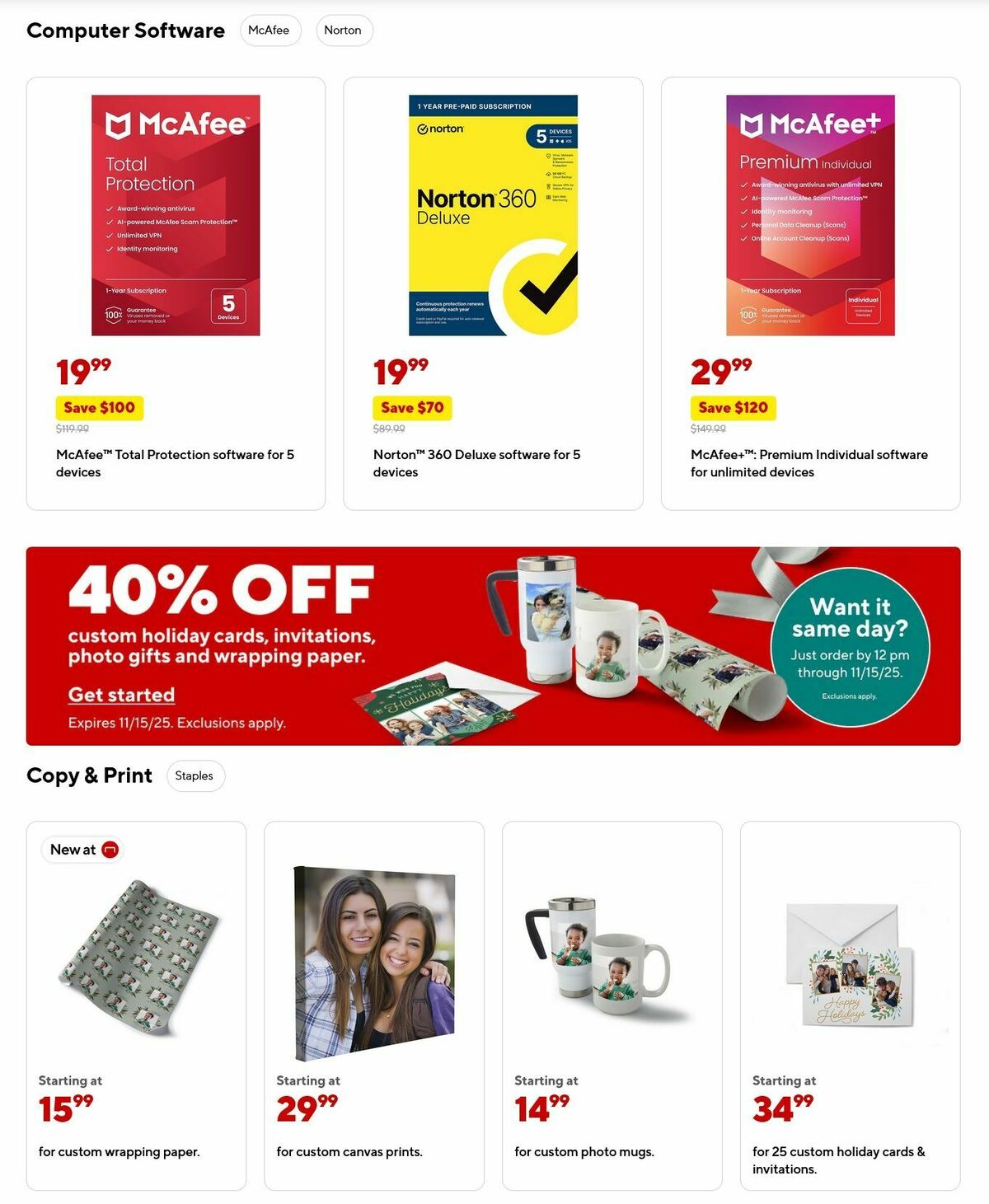 Staples Weekly Ad from November 16
