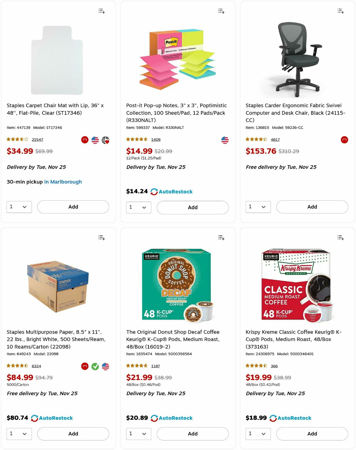 Staples Weekly Ad from November 23