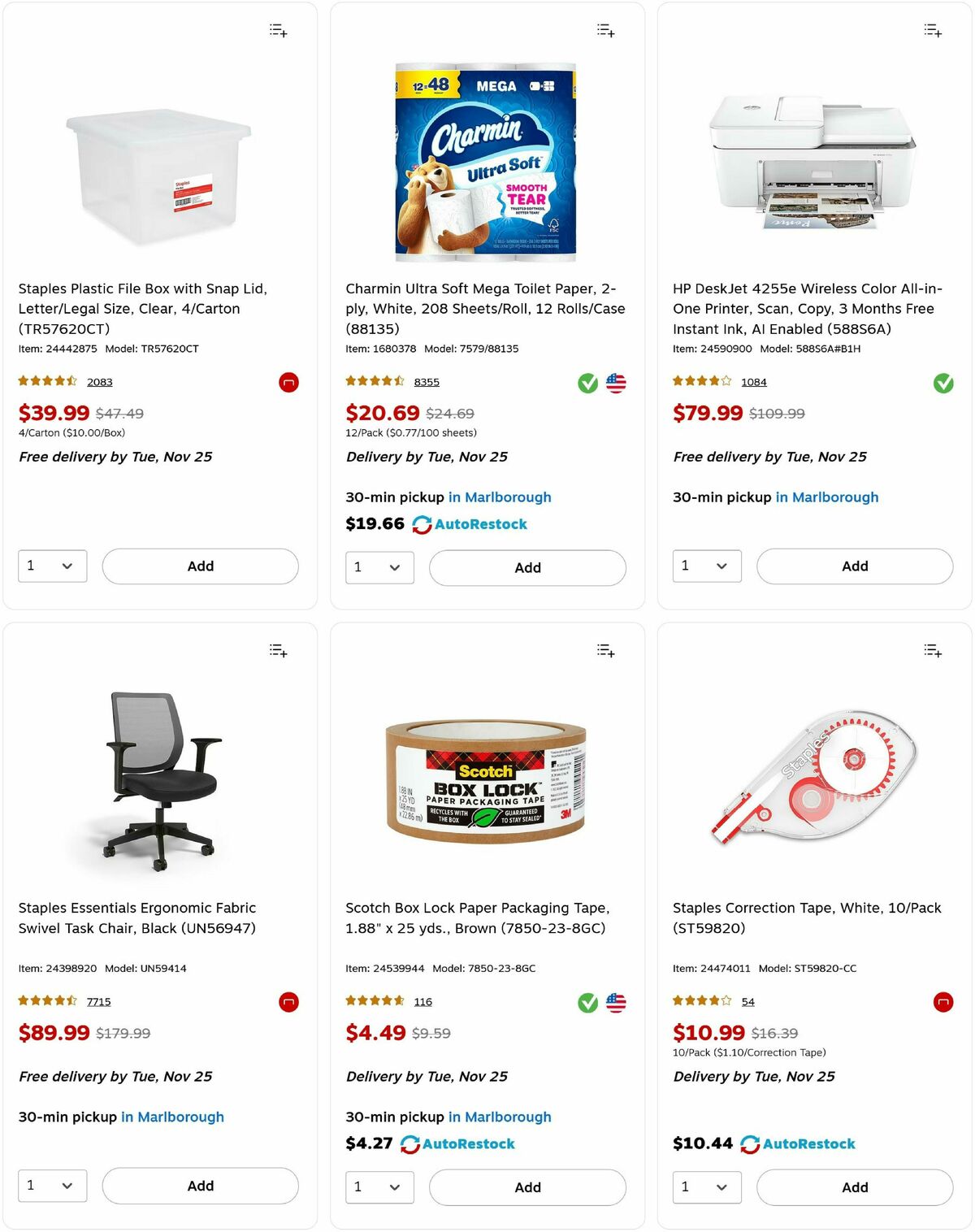 Staples Weekly Ad from November 23