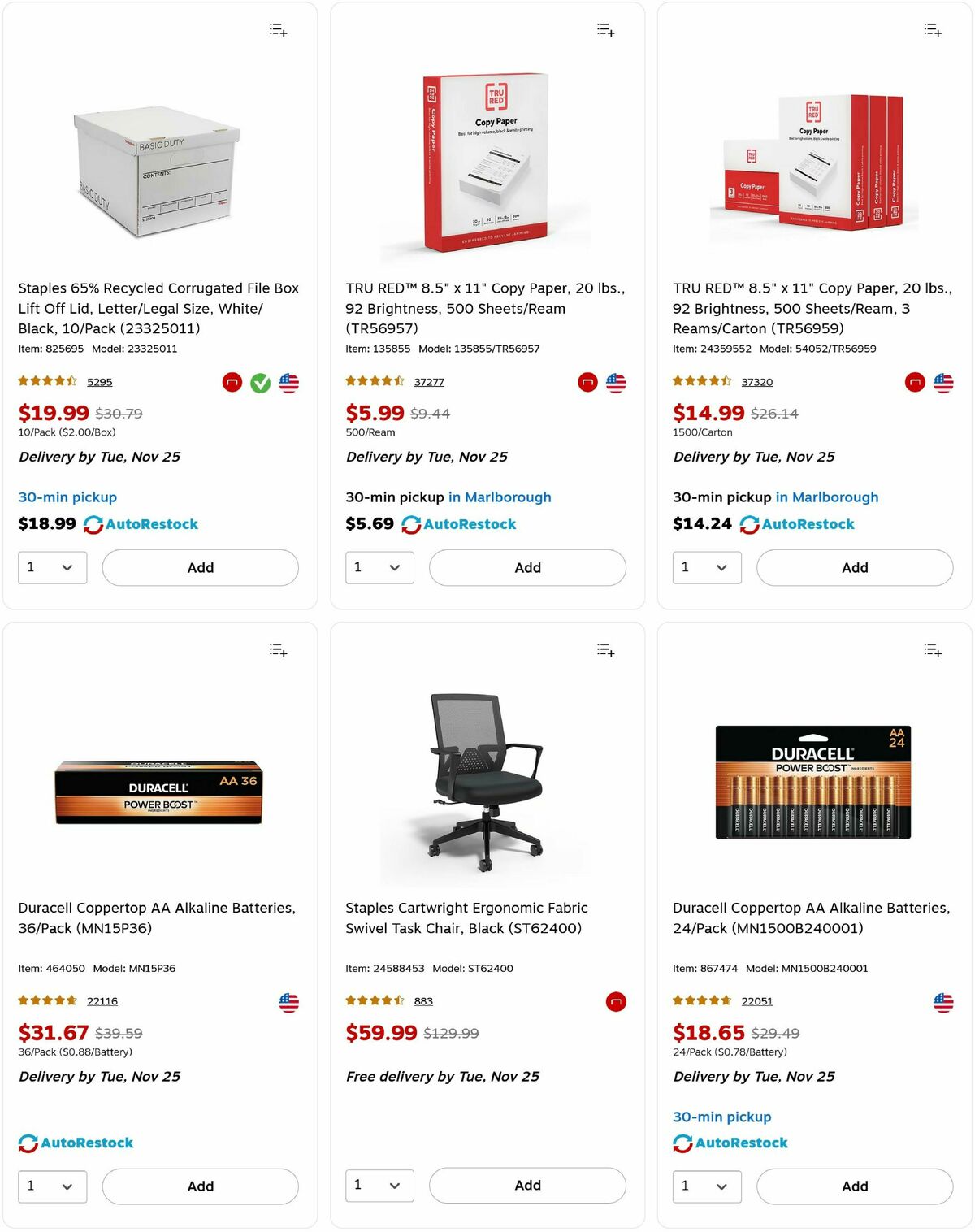 Staples Weekly Ad from November 23