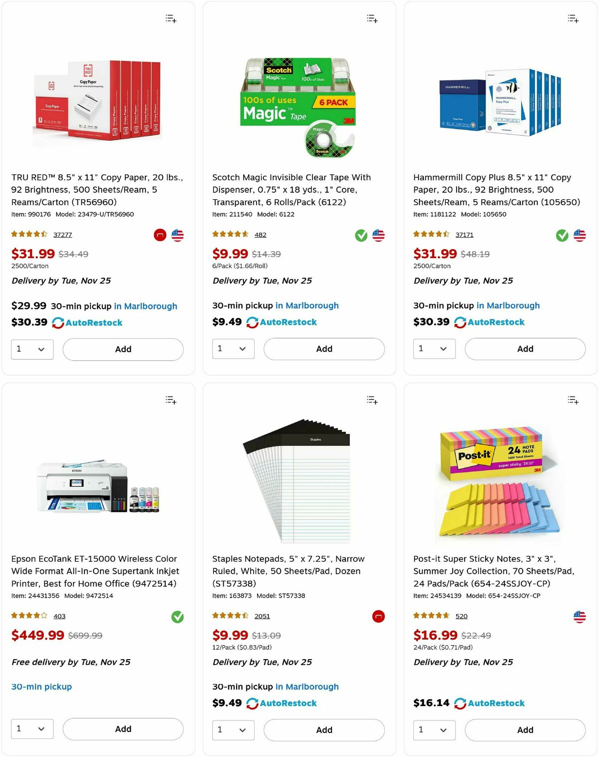 Staples Weekly Ad from November 23