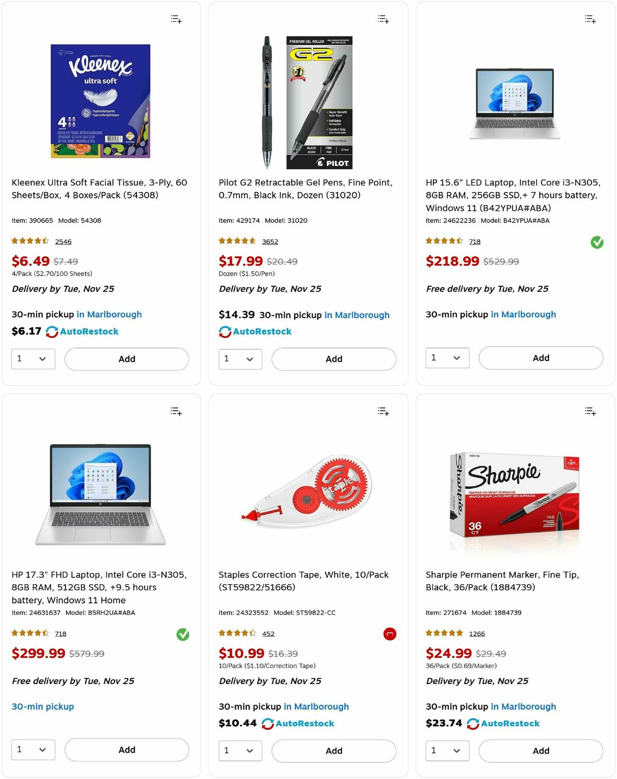 Staples Weekly Ad from November 23