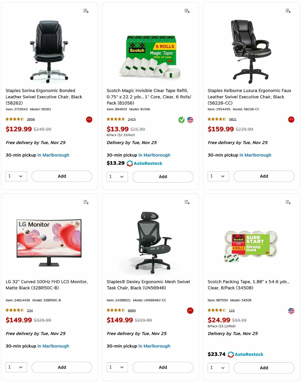 Staples Weekly Ad from November 23