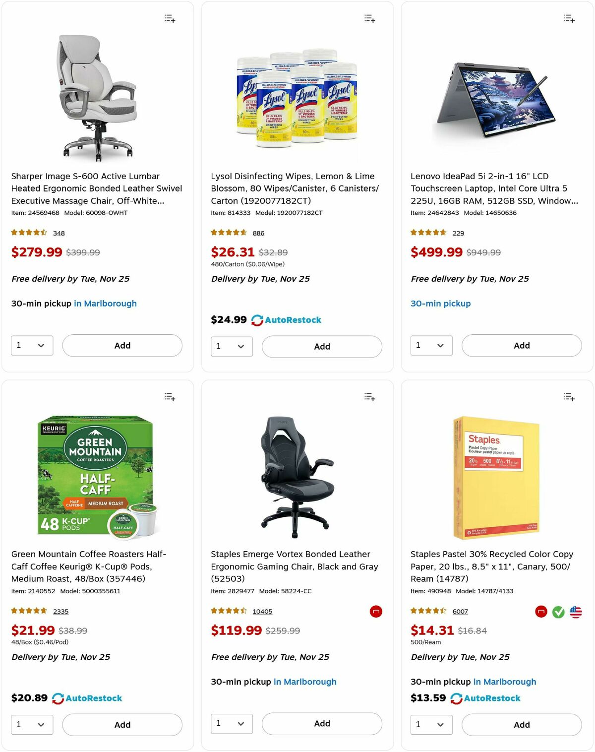 Staples Weekly Ad from November 23