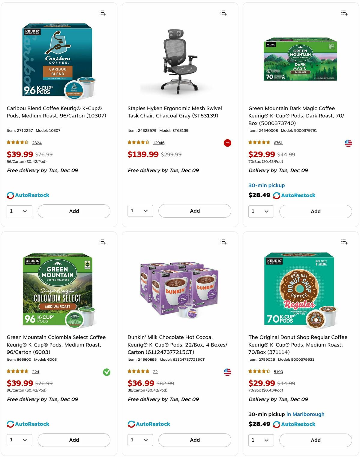 Staples Weekly Ad from December 7